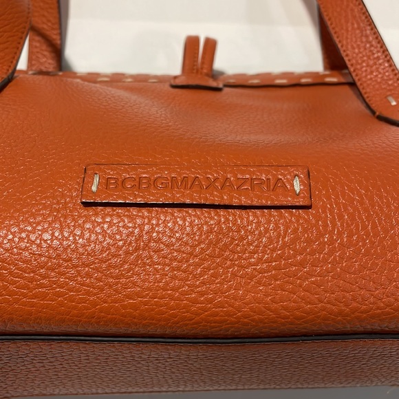 BCBGMaxAzria Burnt Orange Leather Shoulder Bag - Picture 5 of 10
